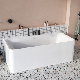 Strømberg Padua Back-To-Wall badekar, 1700 x 800 mm