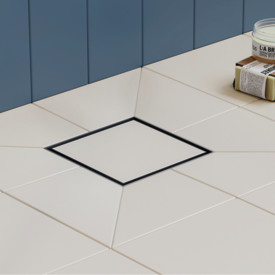 Hansgrohe Raindrain Brilliance komplett golvbrunn 100 mm, mat svart