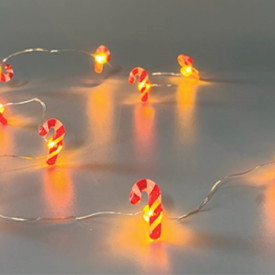 Veli Line lyslenke med sukkerstokker, 20 lys, 2 meter