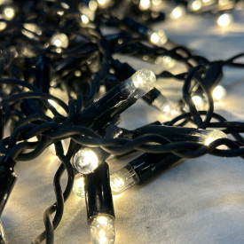 Veli Line utendørs lyslenke, 200 varmhvite lys, 4 meter