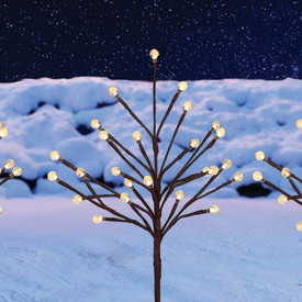 Veli Line utendørstrær med lys, 50 cm, 3-pk