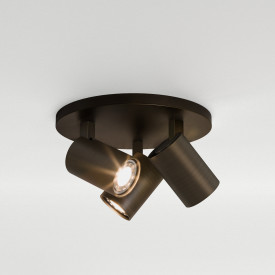 Astro Ascoli Triple Round spotlampe, 3 spots, bronze