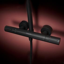 Hansgrohe Raindance Alive S Puro Showerpipe dusjsett, vannsparende, matt sort