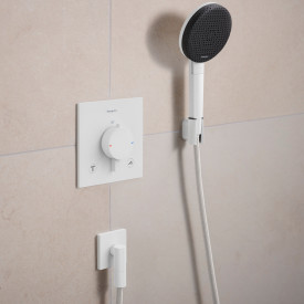 Hansgrohe Raindance Alive Select S dusjsett, vannsparende, matt hvit