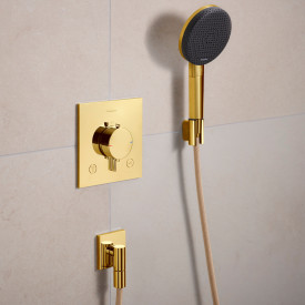 Hansgrohe Raindance Alive Select S dusjsett, vannsparende, gull