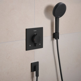 Hansgrohe Raindance Alive Select S dusjsett, vannsparende, matt sort