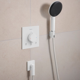 Hansgrohe FixFit Fine E slangeuttak, matt hvit