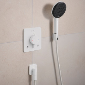 Hansgrohe FixFit Fine Q slangeuttak, matt hvit