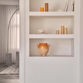 Ester & Erik LED blokklys, 20 cm, karrygul