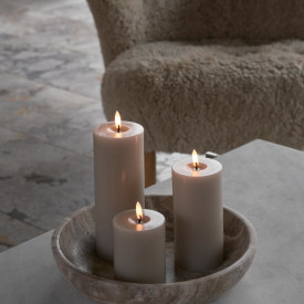 Ester & Erik LED blokklys, 20 cm, lysebrun