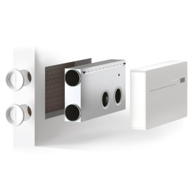 Panasonic RAC Solo sideudgangsforskalling, venstre udløb, til hjørnemontering