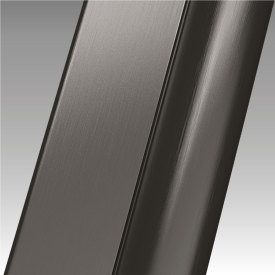 Novellini HP ART fastvegg, 87-88,5 cm, rillet glass, børstet grafitt profil