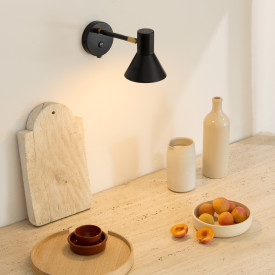 Halo Design Style væglampe, sort