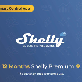 Shelly Cloud Premium 1 års voucher - Til Shelly Smart Control app