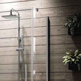 Novellini Young 2.0 F fastfelt, 99-101 cm, klart glass, krom profil