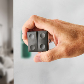 Fesh Curveline dobbelt korrespondance afbryder, 1 modul, grå