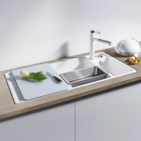 Blanco Axia III 6 S MXI kjøkkenvask, kum venstre, 100x51 cm, sort