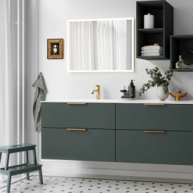 Kriss Nord spejl med lys, touch, 80x70 cm