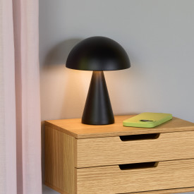 Hübsch Mush uppladdningsbar bordslampa, svart