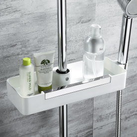 Bathlife Belasta såpekurv for dusjstang, 29x11 cm, hvit