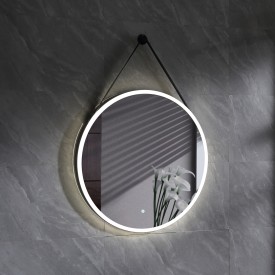 Bathlife Glimma speil, 80x80 cm, med LED-lys, hvit