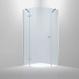 Bathlife Diskret dusjhjørne, 100x100 cm, høyre, klart glass, krom profil