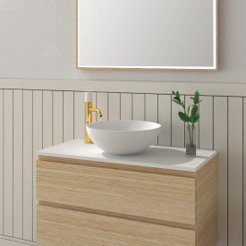 Bathlife Gedigen servant, Ø42x15 cm, hvit