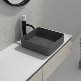 Bathlife Stark toppmontert servant, 38x38 cm, grå