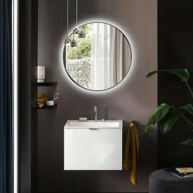 Bathlife Spira speil med lys, 80x80 cm