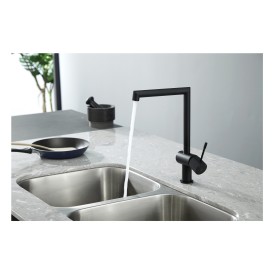 Bathlife Vidd kjøkkenbatteri, sort matt
