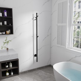 Bathlife Fas håndkletørker, el, 12x160 cm, sort
