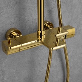 Bathlife Stimma Tapp takdusjsett, Ø24 cm, messing