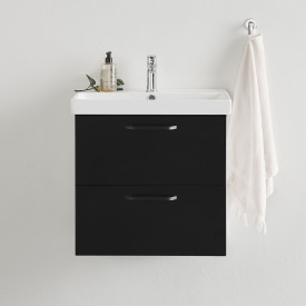 Bathlife Yster møbelpakke, med servant, 56x32x55 cm, sort