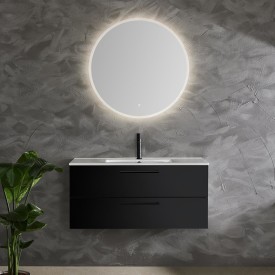 Bathlife Lust møbelpakke, med servant, 100x46,5x48 cm, sort