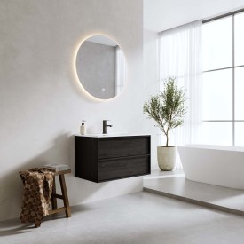 Bathlife Charm møbelpakke, med servant, 81x46,5x52 cm, sort eik