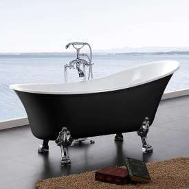 Bathlife Fossing badekar, 162x71 cm, sort