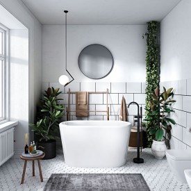 Bathlife Ideal badekar, 130x65 cm, hvit