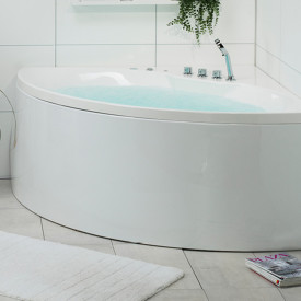 Bathlife Rofylld boblebad premium, 140 cm, hjørne, hvit
