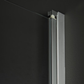 Westerbergs Nejd dusjhjørne, 80x80 cm, klart glass, matt aluminium profil