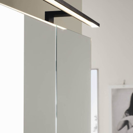 Noro Flex led baderomslampe, 500x120 mm, sort