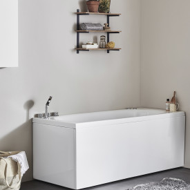 Noro Relounge boblebad Silver, venstre, 1500x700 mm, akryl, hvit