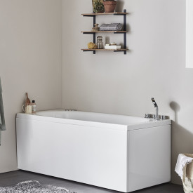 Noro Relounge boblebad Bronze, høyre, 1600x700 mm, akryl, hvit