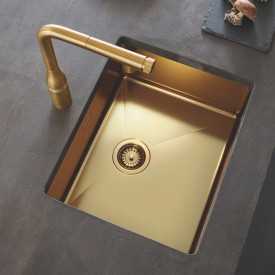 K700 køkkenvask, 45x55 cm, messing