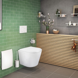 Pressalit Trend Comfort væghængt toilet, uden skyllekant, hvid