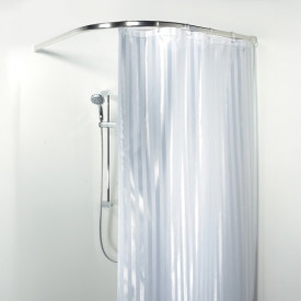 Spirella Ova-Rondo badeforhængsstang, 90x90 cm, sølv