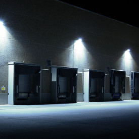 Ledvance lyskaster med sensor, sort, 4000K, 8W