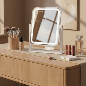 Wilfa EC Glowing MI4W-D25 makeup spejl med lys, 28,5x36 cm, hvid