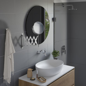 Beslagsboden Glow makeup spejl, krom