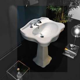 Lavabo Contea Retro håndvask, 72x56 cm, hvid