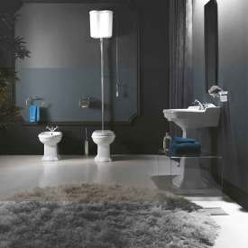 Lavabo Contea Retro High toilet, hvid